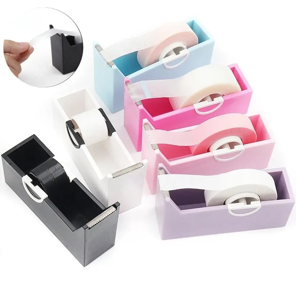 

Grafting Eyelash Lash Adhesive Tape Cutter PE Tape Manual Eyelash Extension Tape Holder Base Multi Color DIY Tape Dispenser