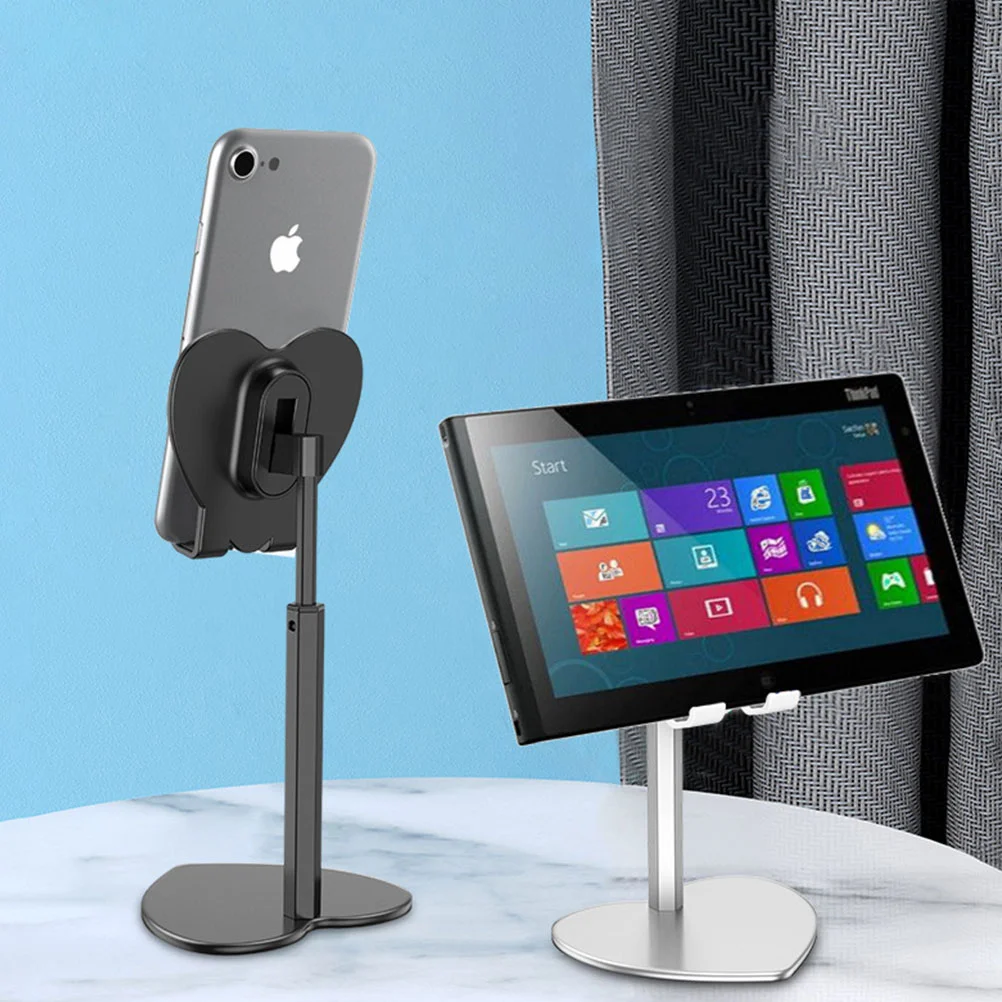 

Heart Shaped Desktop Tablet Support Flexible Phone Support Metal Bracket Silver