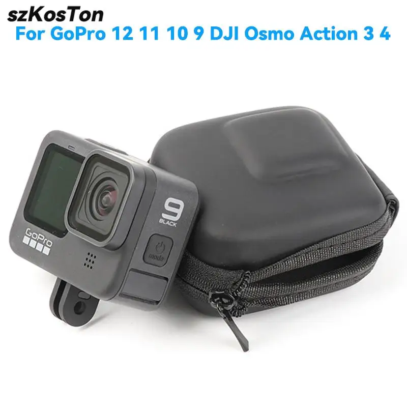 

Mini EVA Case Protective Bag for GoPro Hero 12 11 10 9 8 7 Black Sport Camera PU Storage Box DJI Osmo Action 3 4 Accessories