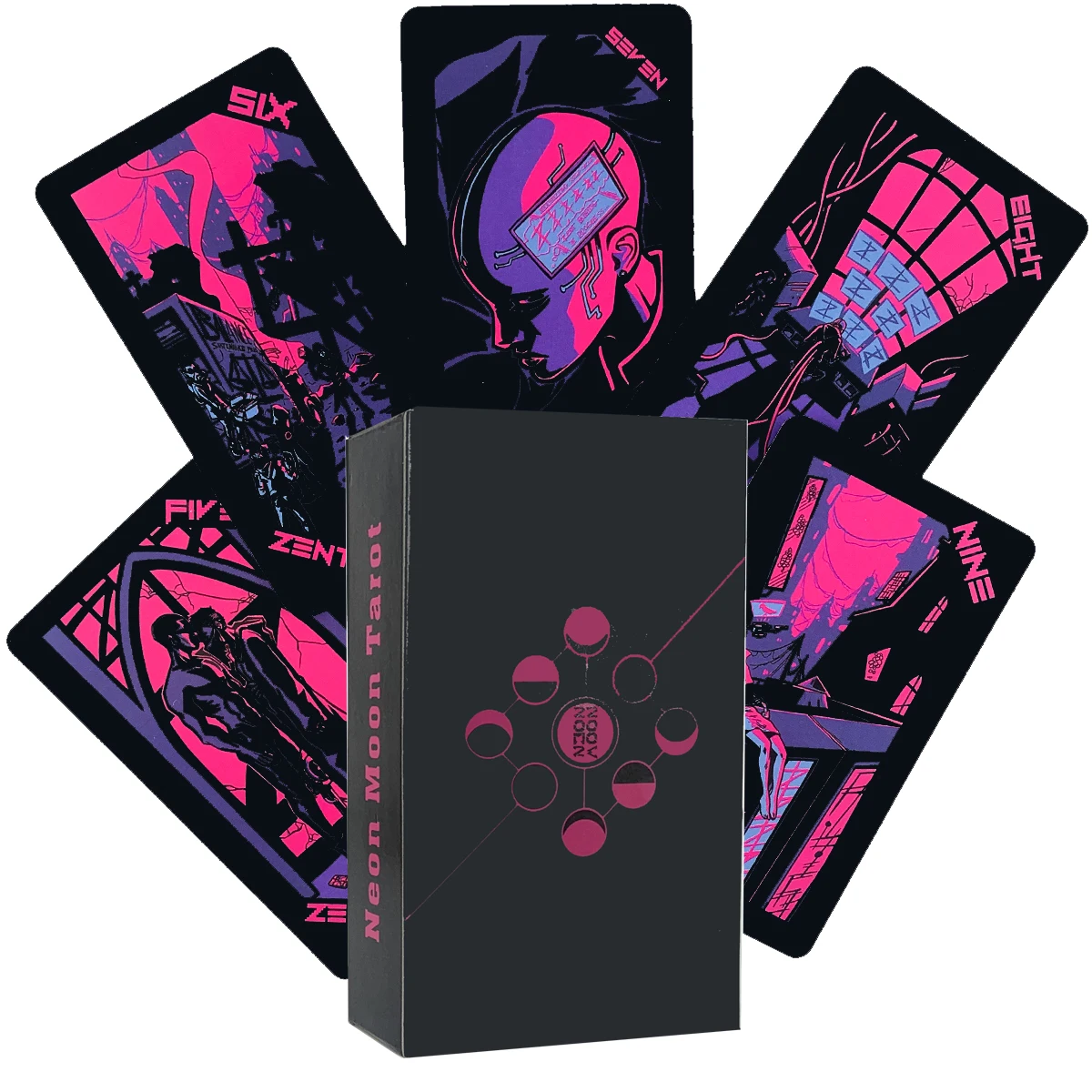 Neon Moon Tarot Deck - Pocket Size with Tuck Box Cards for Fate Divination Board Game and A Variety of Options | - Цена: 206,14 - 571,25 руб.