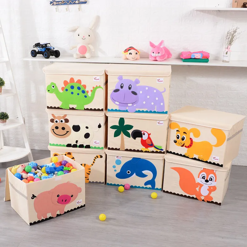 Cajas de almacenamiento de juguetes de dibujos animados para niños, cajón plegable, organizador de guardarropa, ropa, calcetines, con tapa, accesorios|Cajas y de almacenamiento| - AliExpress