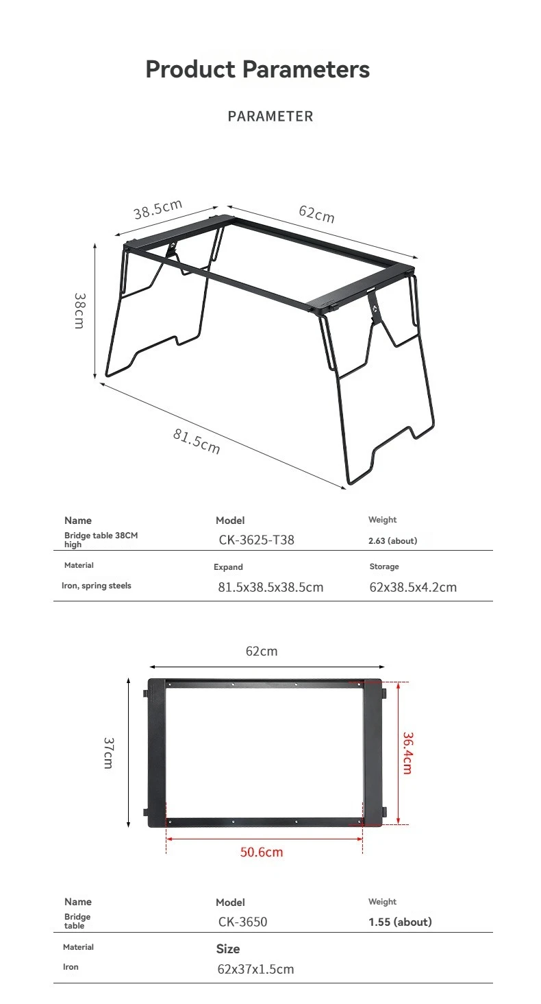 CK-3650-T38 Brückentisch-Kombination, taktischer IGT-Tisch, Campingtisch, leichter tragbarer Outdoor-Klapptisch – Detail 15