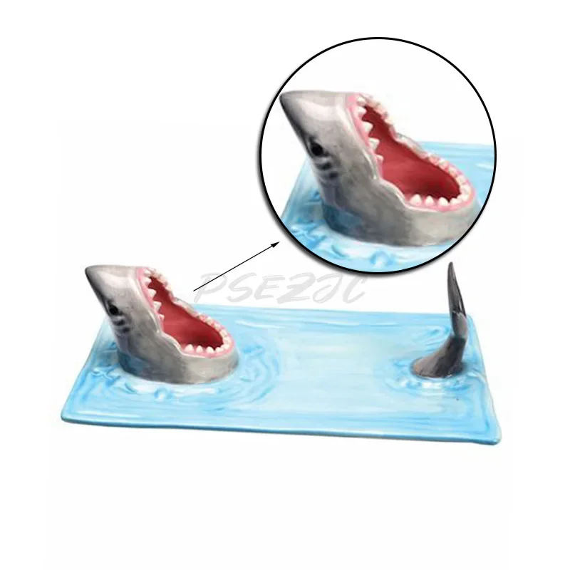 Japanese Beach Shark Board Dining Table Kitchen Decoration Can Hold Dumplings Sushi Ceramic Materials Exquisite Tableware