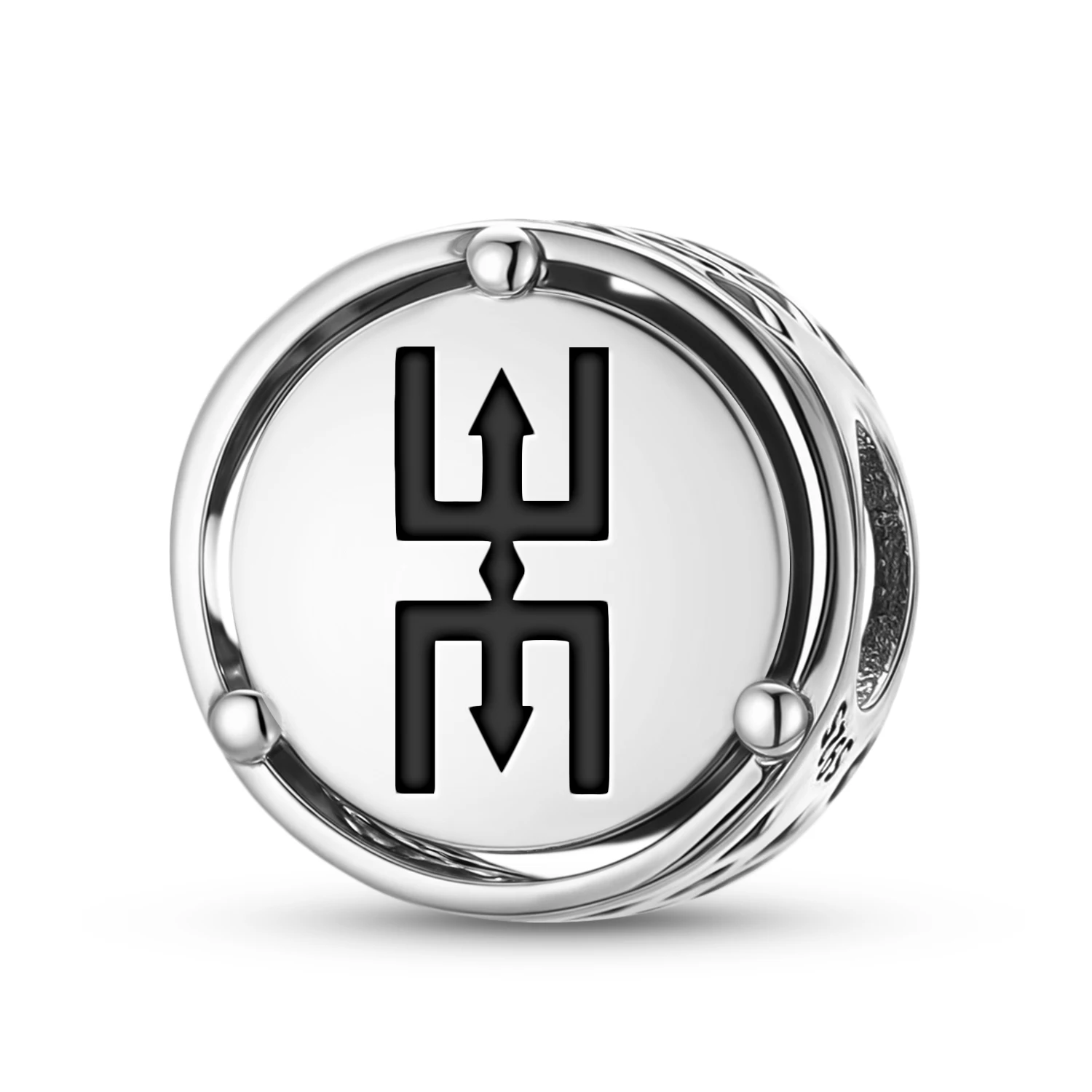 Adinkra Nteasee Symbol-Charm aus 925er-Sterlingsilber, passend für Original-Armbänder, DIY-Schmuck, Zubehör, Familienperle
