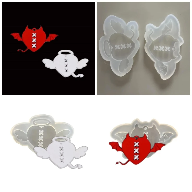 

DIY серьги с крыльями ангела, кулон, силиконовые формы, ювелирные изделия, брелок, ожерелье, очаровательный орнамент, форма для