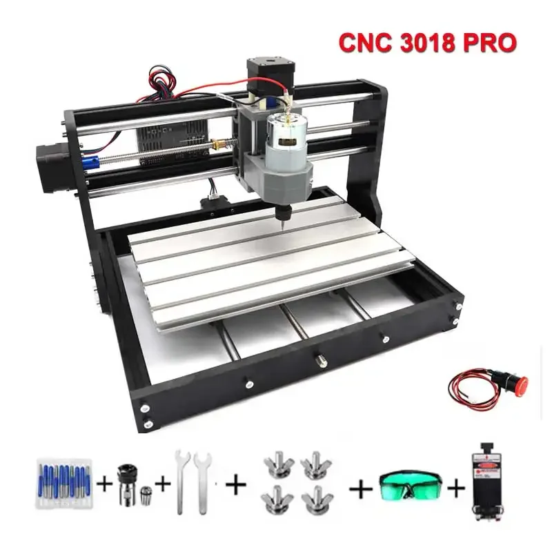 CNC Router 3018 Upgrade Mini CNC Milling Machine with GRBL 1.1 ER11 3 Axis  controller with offline for wood engraving