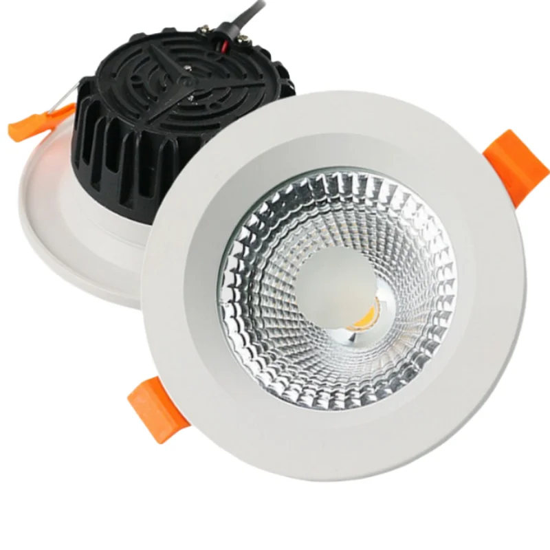 Led downlight, recessed ceiling spotlight, ceiling lamps Recessed Anti-glare LED COB Spotlight 7w 18W 24W Dimmable 110V 220V Ceiling Downlight 5W 7W 10W 12w for Foyer Study Shop lighting