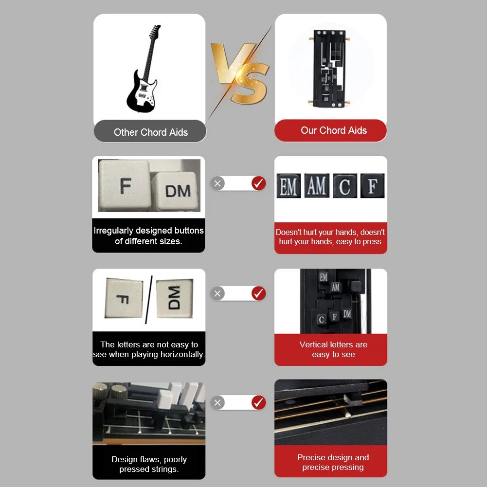 Guitar Chord Presser Guitar Chord Helper Trainer Automatic Transmission Press String Essential Learning Tools for Beginners