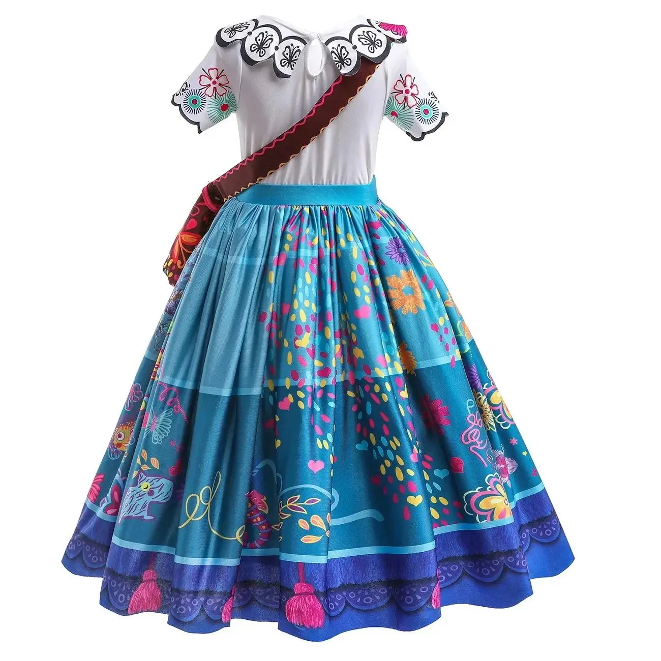 キッズガールズプリンセスミラベルコスプレ衣装スイングフレアドレス +