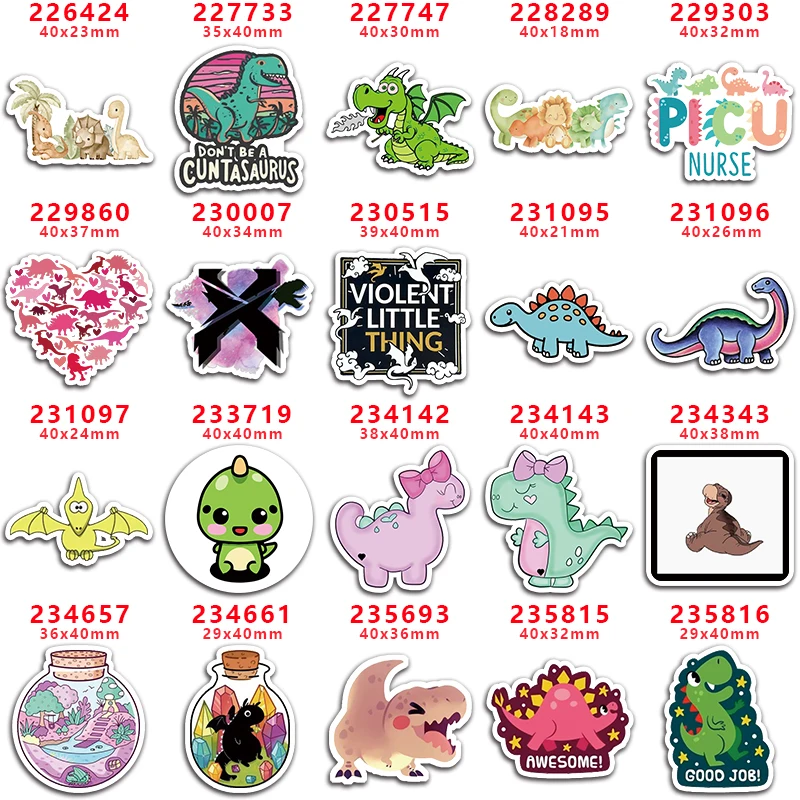 DIY Craft Supplies Sewing Accessories Animal Dinosaur Printed Planar Resins Mold 10 Pieces