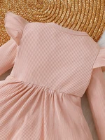 2 pieces/set of autumn and winter baby girl pit strips, long sleeved T-shirts, flared pants, comfortable Child Accessories 4