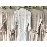 Personalised Champagne Robes Bride Gift Bridesmaid Robes Satin Lace Dressing Gown Bridal Robes Wedding Kimono Bachelorette Party - Image 2