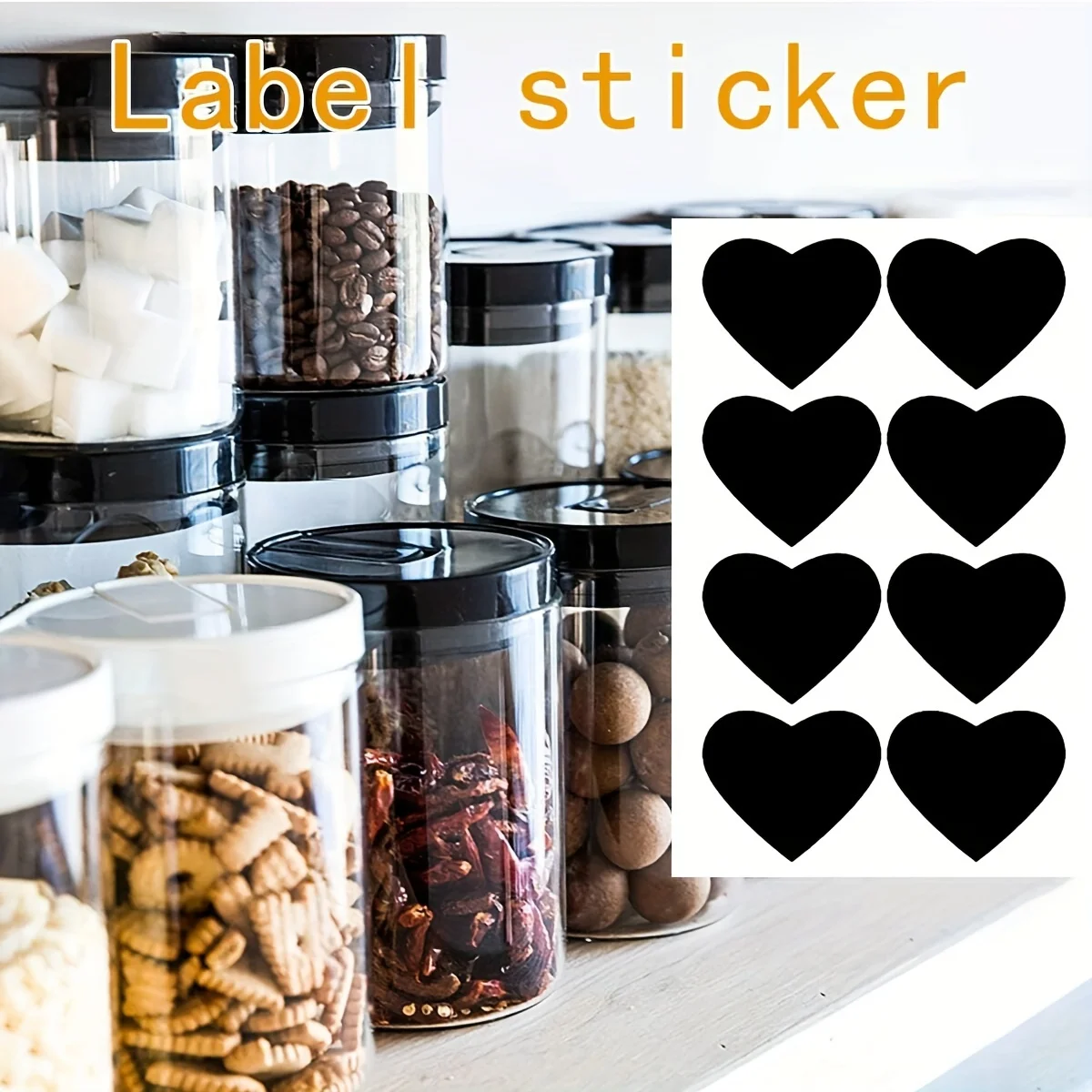 10pcs-erasable blackboard stickers with adhesive kitchen storageAnd organization stickers glass bottle kitchen supplies
