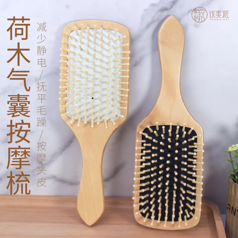 

1PC Wood Comb Professional Healthy Paddle Cushion Hair Loss Massage Brush Hairbrush Comb Scalp Hair Care Healthy bamboo comb