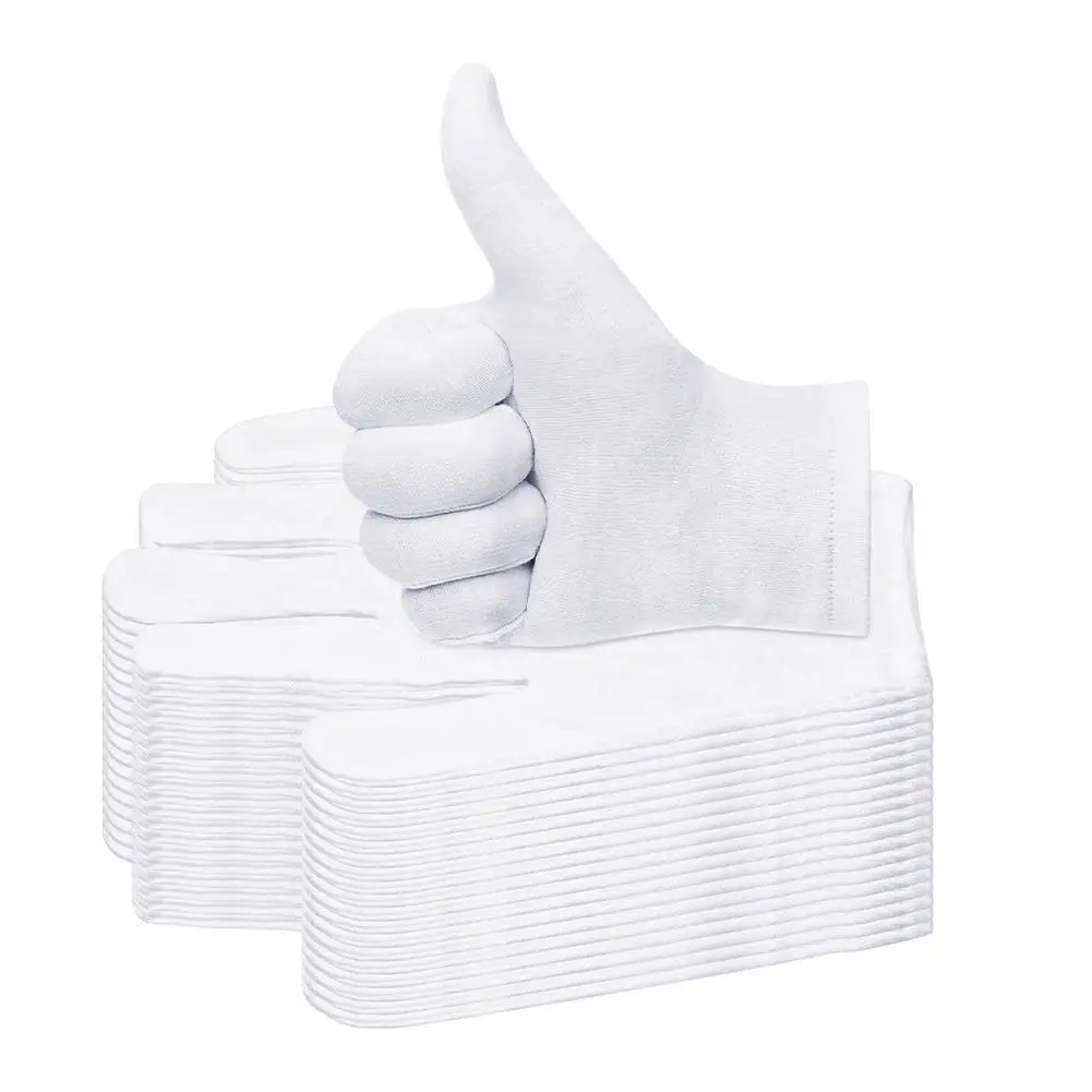 12 Pairs Cotton White Gloves General Purpose Moisturising Gloves Lining Size S-XL S4E1 3
