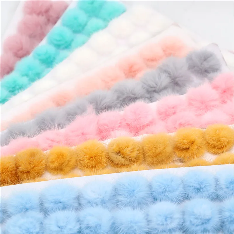Craft Supplies Pom Poms Craft Supplies Fluffy Ball Accessories 3cm Pompoms Ball 30mm Real Mink Fur Pompom 30mm Pom Pom Balls for Sewing Keychain Hats DIY Jewelry Crafts Materials
