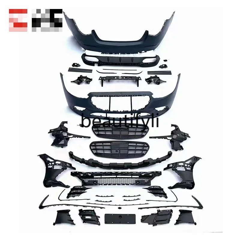 ZzW223 21-23 S클래스 S400 개조 및 업그레이드된 S450L 스포츠 모델, 대형 프론트 바 및 중간 그릴 포함