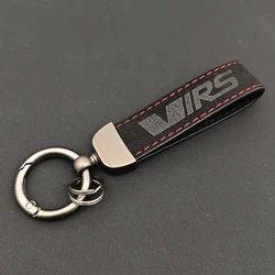 Luxury Suede Leather Keychain with VRS Logo Emblem Badge (VRS 1pcs)