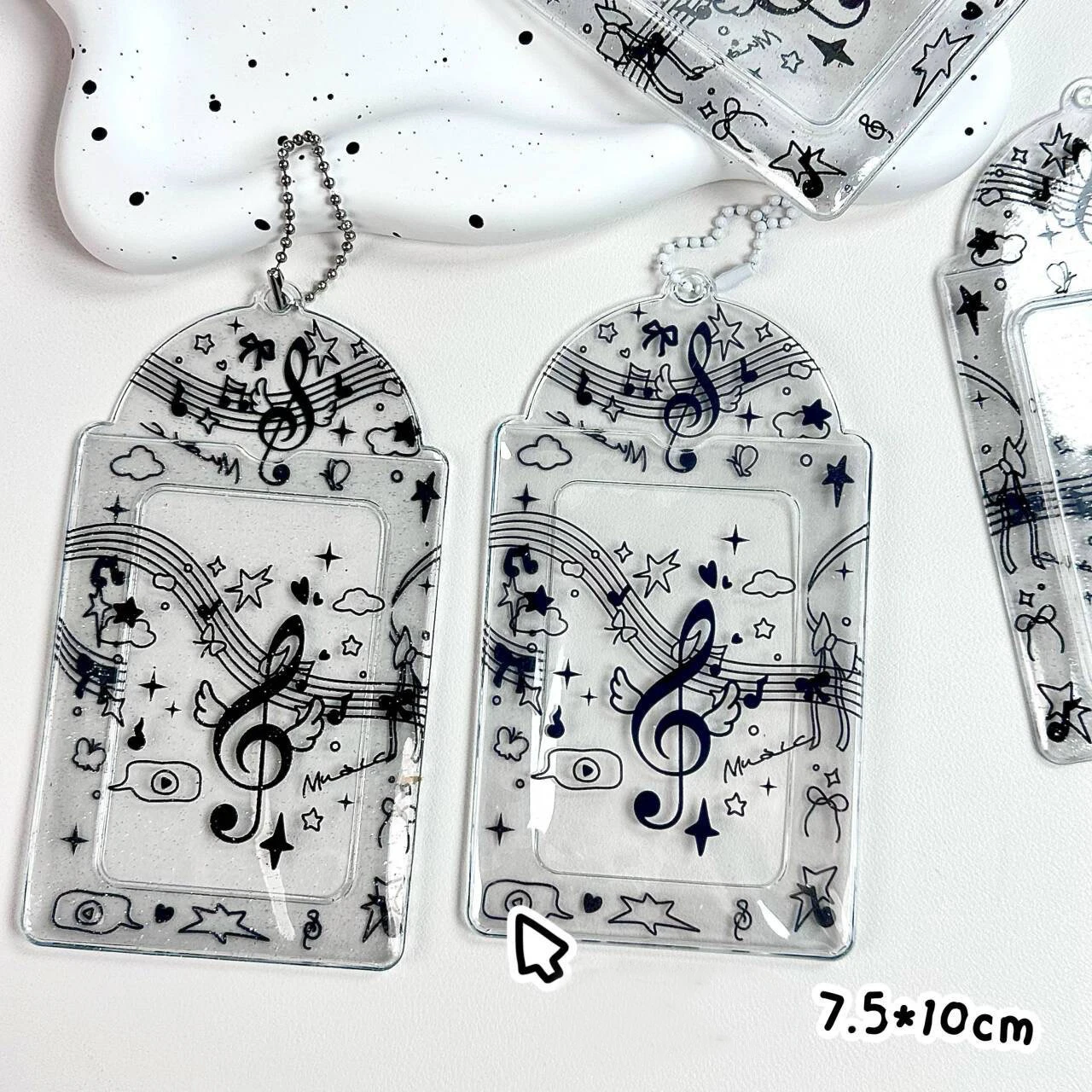 1pcs Kpop Photocard Holder, Keychain Transparent Photo Card Holder,Keychain Kpop ID Badge Holder Student Bus Card 4