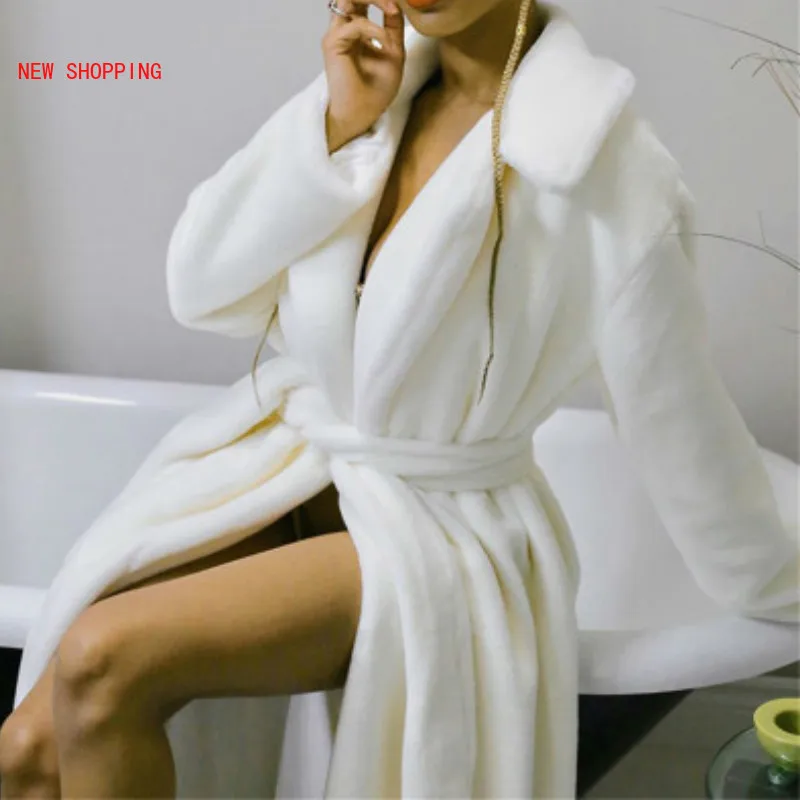 White Teddy Coats Faux Fur Jacket Elegant Long Shaggy Trench Women Furry Jackets Fluffy Artificial Fur Coat 2024 Winter Homewear