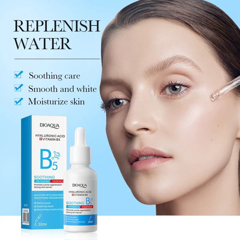 Vitamin B₅ Pore Shrinking Serum Hyaluronic Acid Wrinkle Remover Moisturizing Soothing Repair Skin Care Anti Aging Cream B5