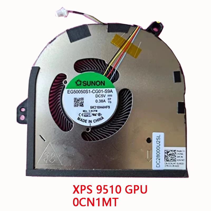 Dell XPS 15 9500 CPU GPU Cooling Fan Replacement - 2 Fan Set For Precision 5550