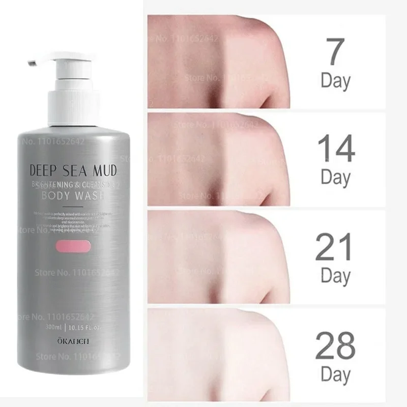 300ml ️Deep Sea Whitening Body Wash Fast Whitening Clean Skin Moisturizing Perfume Lasting Fragrance Exfoliating Body Care