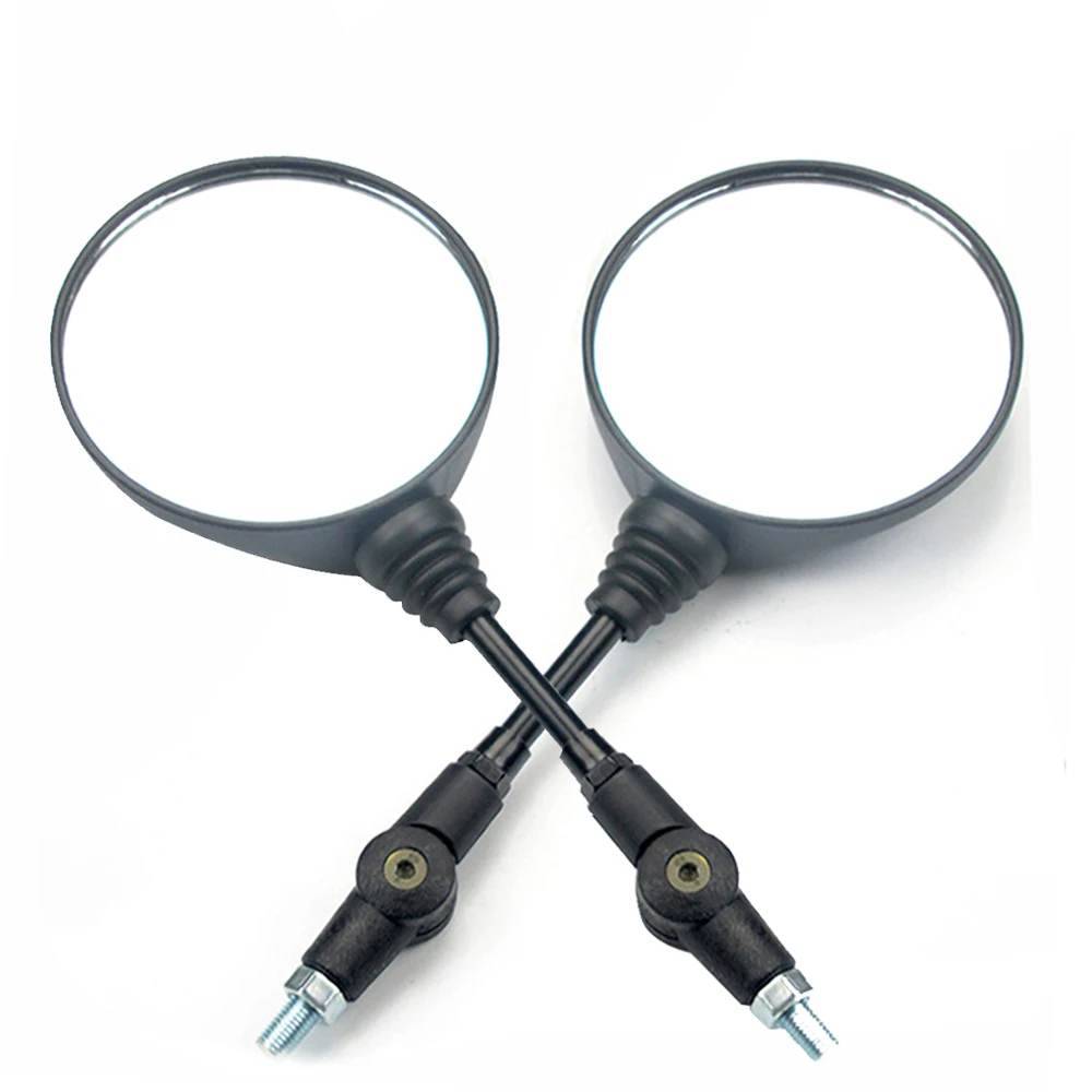 Foldable Round Scooter Rearview Mirrors - Set of 2