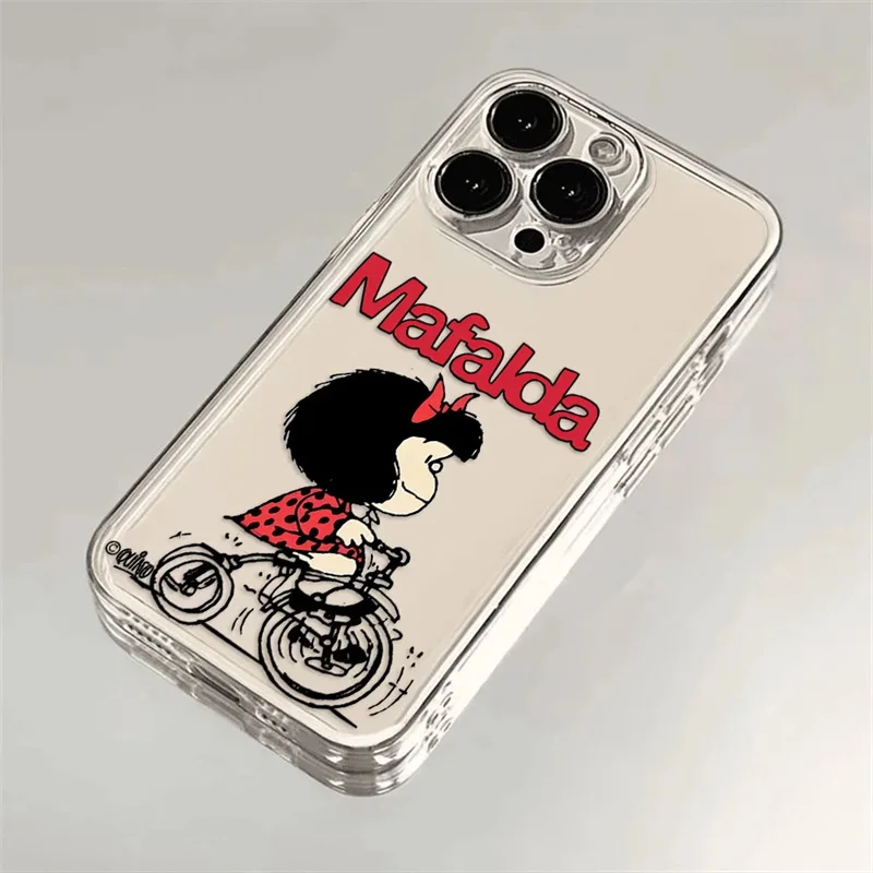 Mafalda Cartoon Design Clear Phone Case