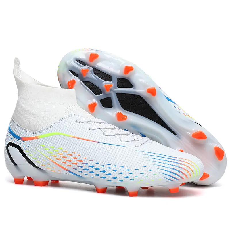 Field Boots Men's Soccer Shoes Society TF/FG Anti-slip Football Cleats Children's Outdoor Training Sports Footwear 2024_voghion.com