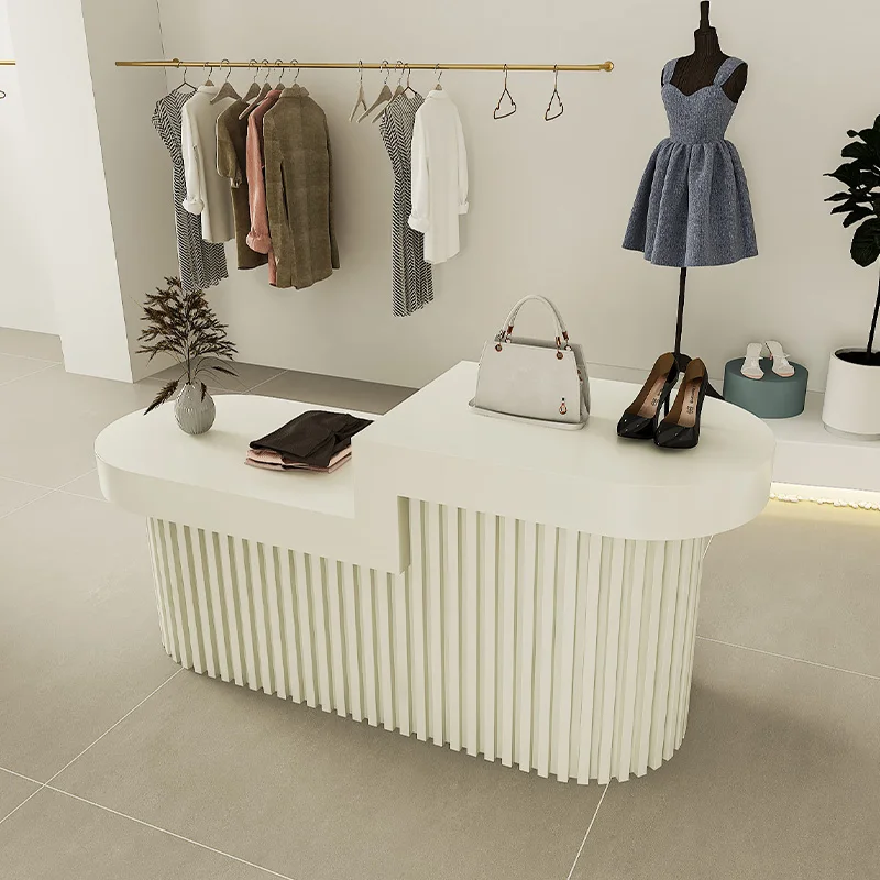 Simple Profissional Reception Desks Modern Luxury Trendy Beauty Reception Desks Salon Display Mostrador Commercial Furniture