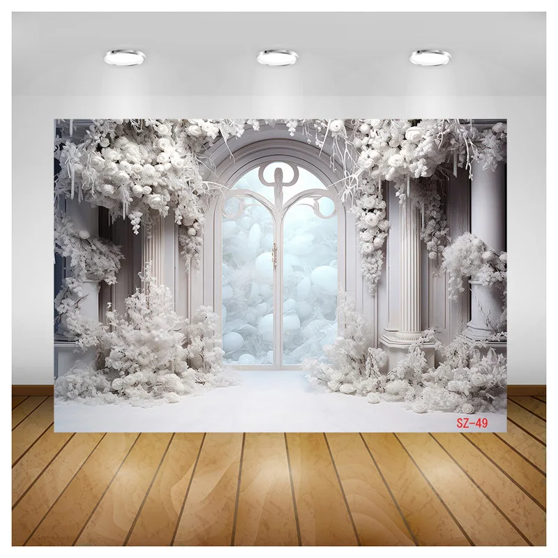 

SHENGYONGBAO Valentine's Day Garden Flowers Window Photography Backdrops Love Lighting Colorful Blurry Abstract Background SZ-51
