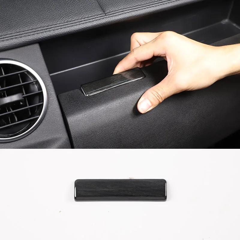 

ABS Black Wood Grain Car Dashboard Storage Box Switch Cover Sticker For Land Rover Discovery 4 LR4 2010-2016 Car Accessories