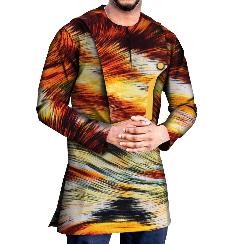 African Shirt For Men Long Sleeve African Dashiki Shirt