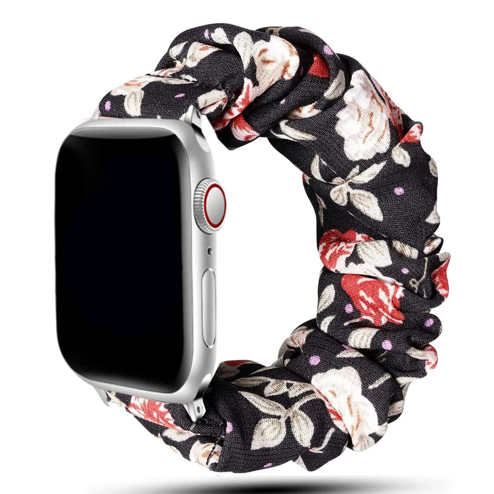 Leopard Print Elastic Nylon Watch Strap Bracelet