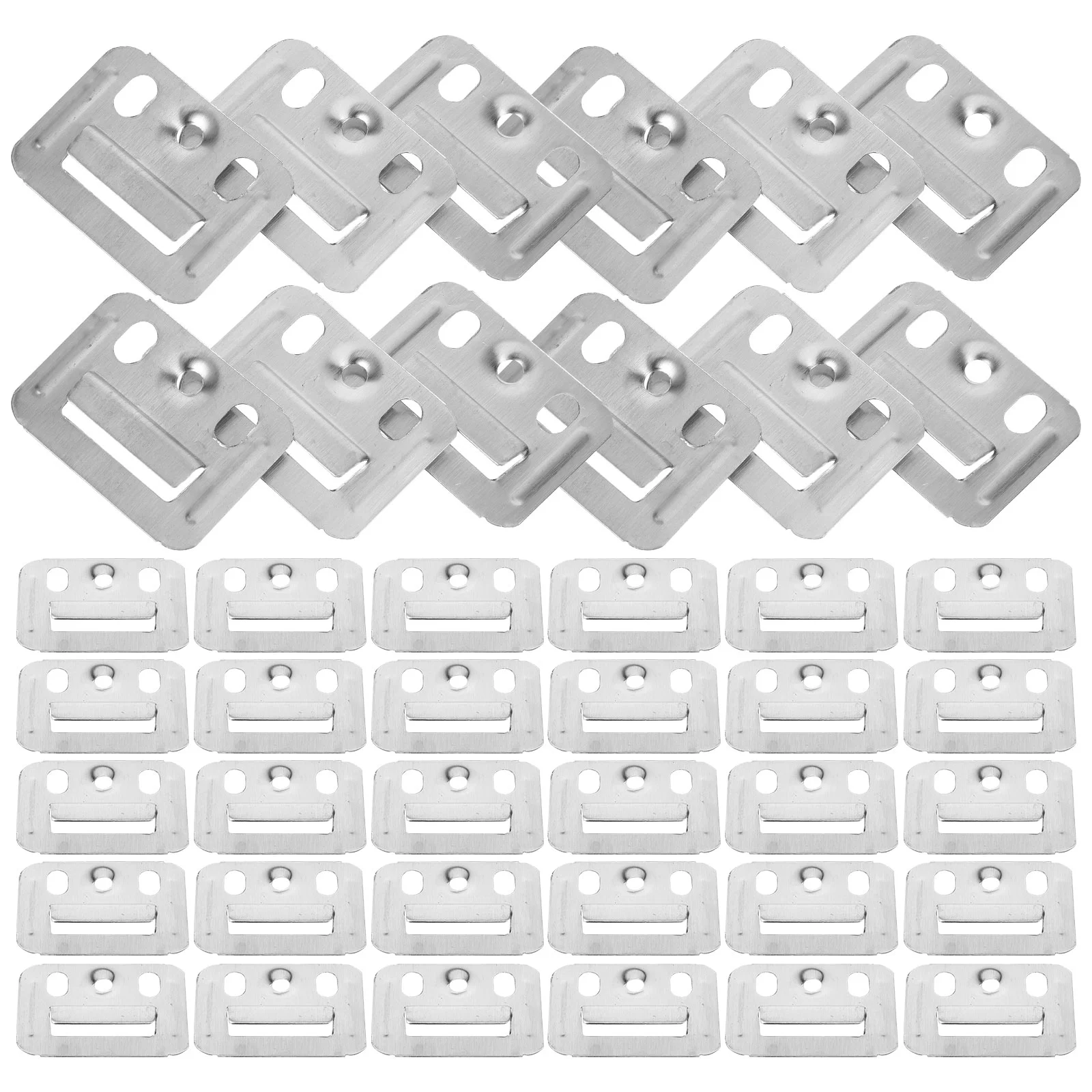 

Wall Buckle Interlocking Hanging Bracket Couch Clips Wall Panel Fixings Furniture Hanger Mounting Stainless Steel Silver Clip