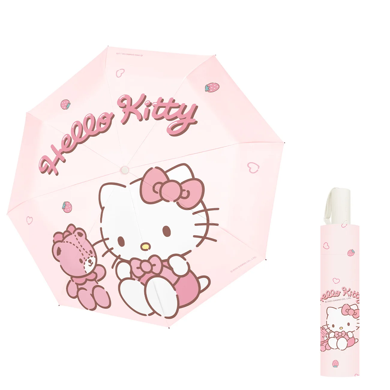 

Милый Зонт Sanrio Hello Kittys Kawaii Студенческая дождливая Складная Защита от УФ-лучей искусственные Мультяшные Игрушки для девочек