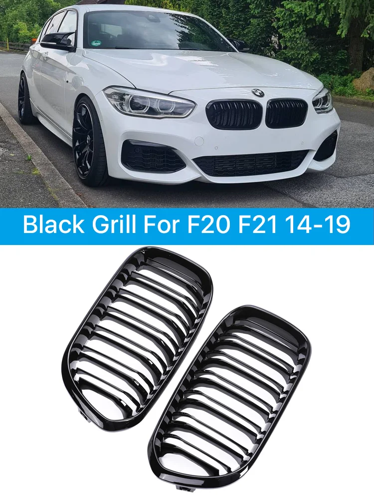 BMW OEM HIGH-GLOSS BLACK KIDNEY GRILL - BMW F20 F21 1 SERIES