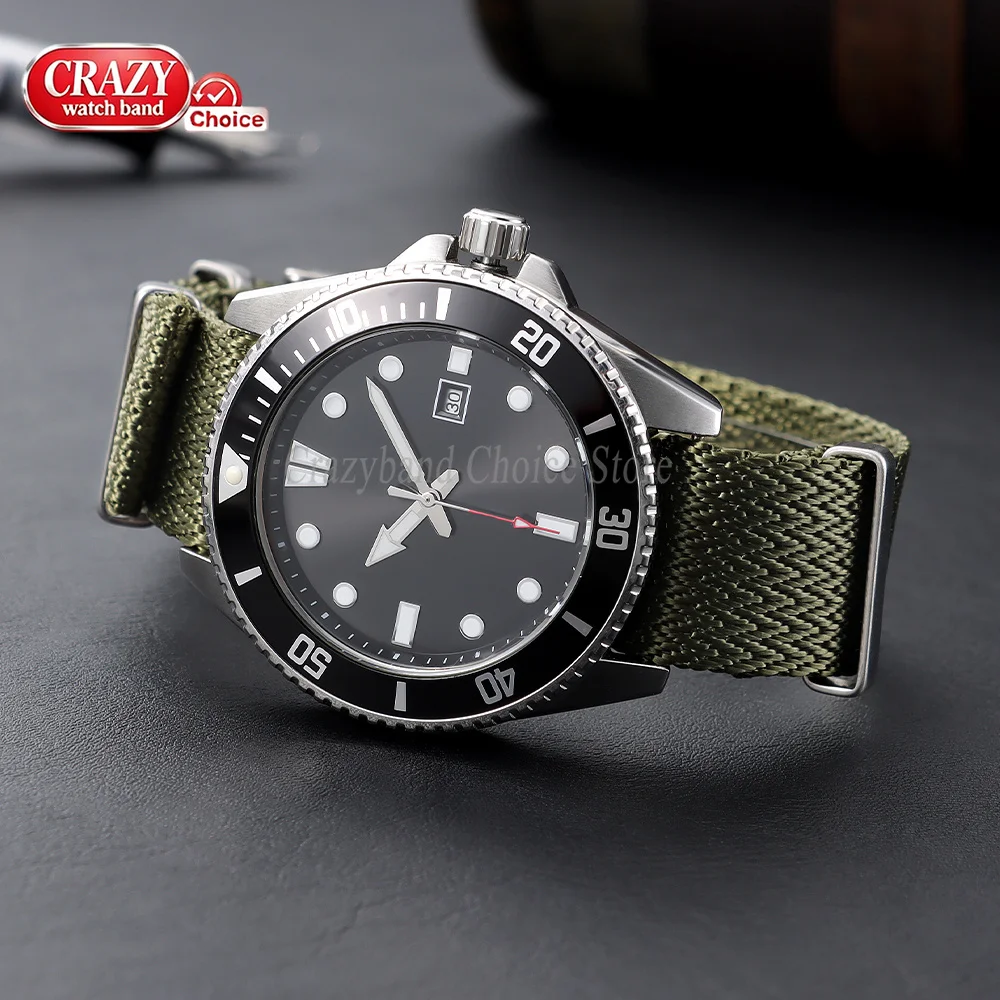 Premium Waterproof Military Canvas Nylon Watch Band Strap - Universal Fit, Multiple Sizes Available