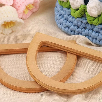 Borse in legno/plastica a forma di D Maniglia di ricambio Borse artigianali fai-da-te Accessori Borsa Borsa Tote Maniglia Manico semicircolare