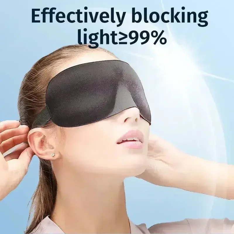 Maschera per Dormire, Mascherina per Occhi, Blocco Luce, Comfort Oculare, Benda Concava per Uomo e Donna, Ausilio per il Riposo Oculare, da Viaggio - immagine 3