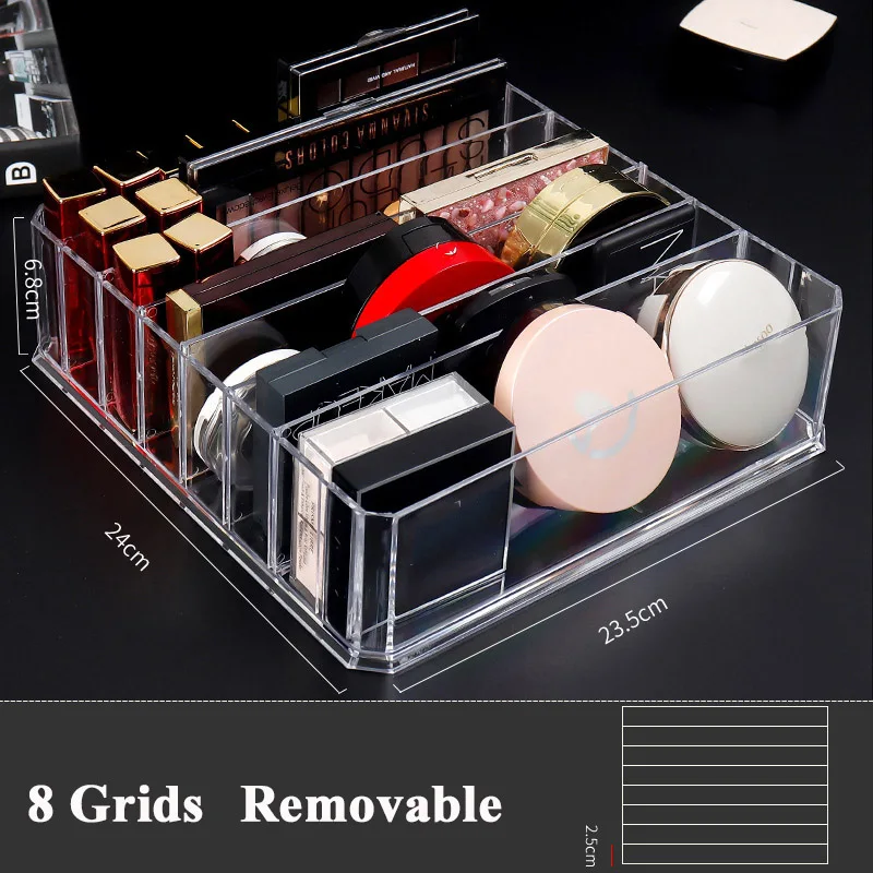 make up storage box Transparent Makeup Storage Box PS Lipstick Eye Shadow Display Stand Holder Bathroom Skincare Storage Organizer for Cosmetics makeup box organizer Makeup Organizers