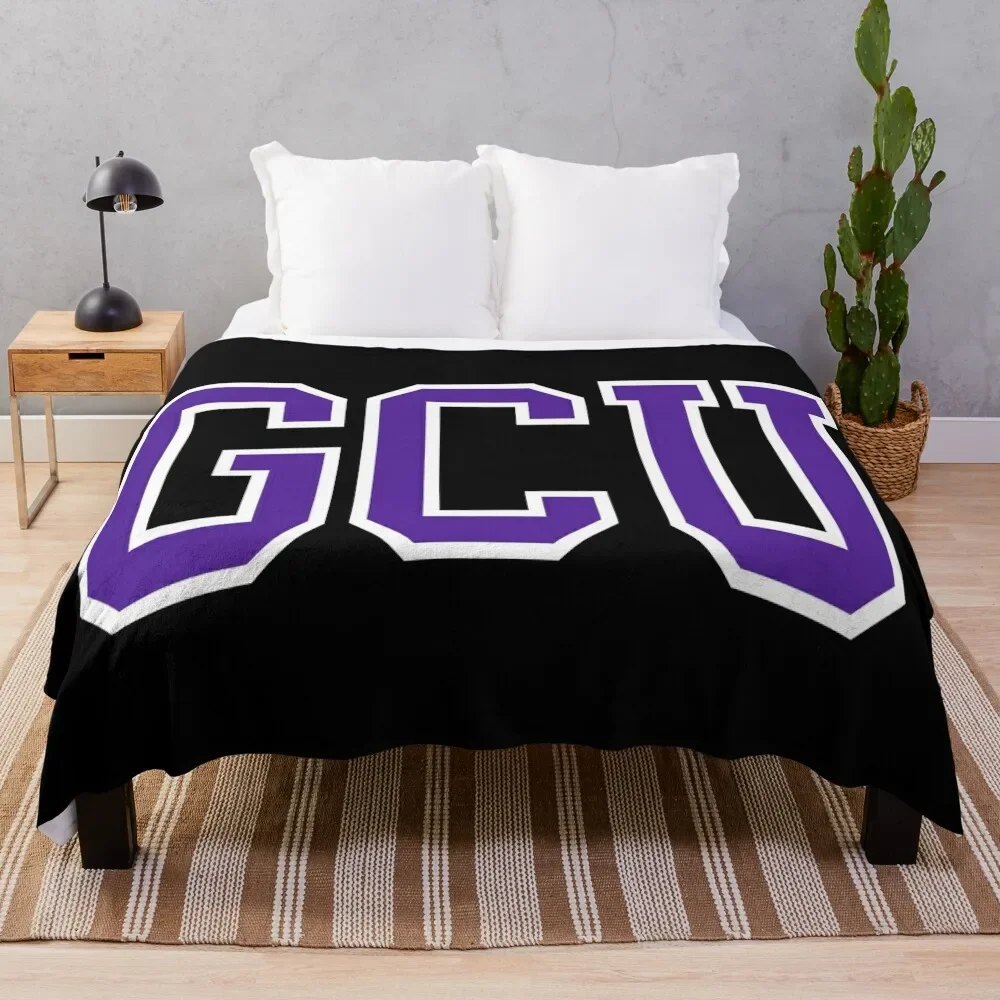 

gcu- college font curved Throw Blanket funny gift wednesday Picnic Decorative Beds Blankets