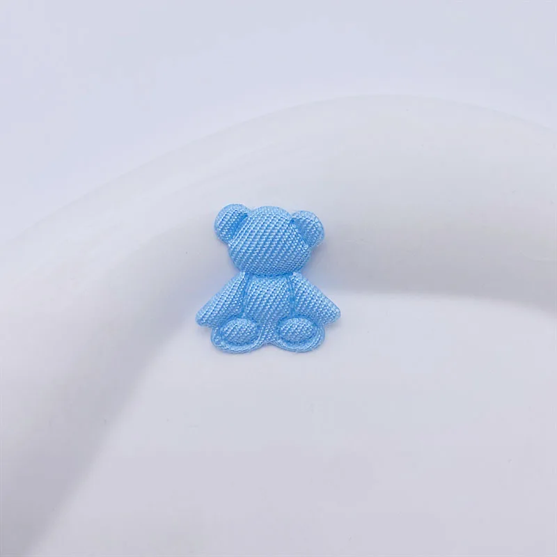 100 Stücke 1,5*2 CM Satin Kleine Bär Handgemachte Haarspange Zubehör Und Tuch Dekorative Accessoires – Detail 4