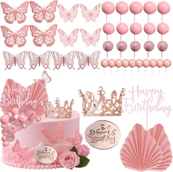 Pink Birthday Cake Decoration