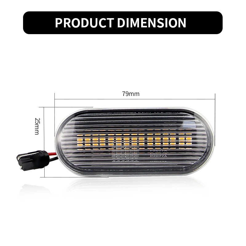 2PCS For VW Transporter T5/Multivan Caravelle Amarok Bora Golf3/4 Lupo Vento Dynamic LED Side Marker Signal Light Indicator Lamp