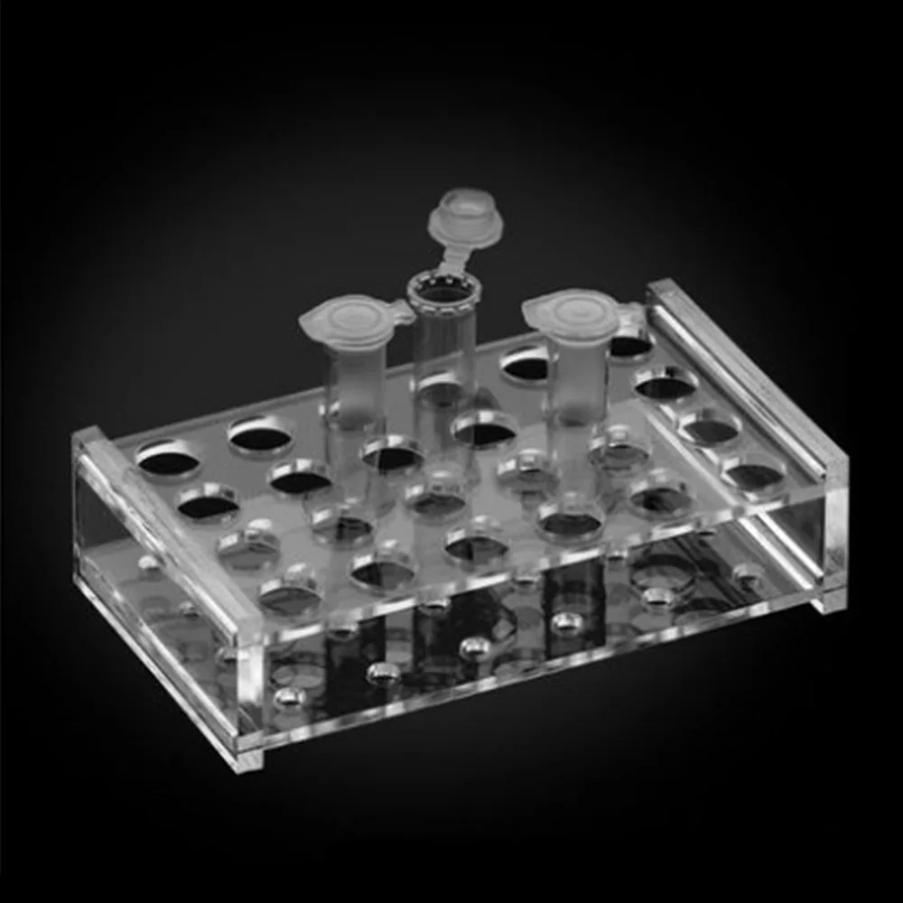 1pc 11mm x 24 Holes Plexiglass Centrifuge tube rack stand for1.5 centrifuge tube Acrylic Organic Glass Laboratory Equipment