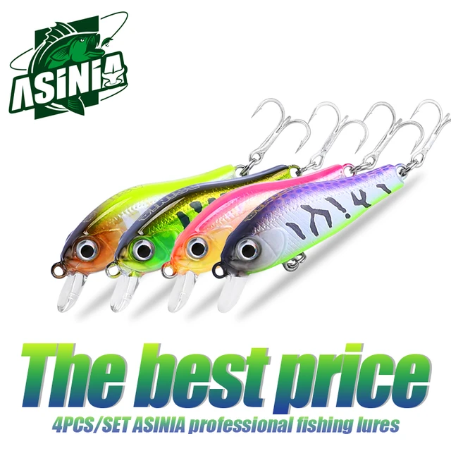 BEARKING Hot sales 4pcs/set 6cm 4.8g hot model fishing lures hard bait  10color for choose minnow quality professional minnow - AliExpress