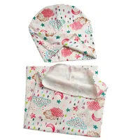 2pcs Cartoon Kids Scarf Hat Sets Girl Baby Hat Autumn Winter Baby Hat for Boys Newborn Infant Children Beanies Cap Scarf 6