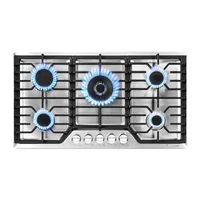 36" Gas Cooktop 5 Italy SABAF Power Burners 304 Stainless ETL Certified Built-in Stove Dual Fuel with FFD RV Home Commercial Use 1